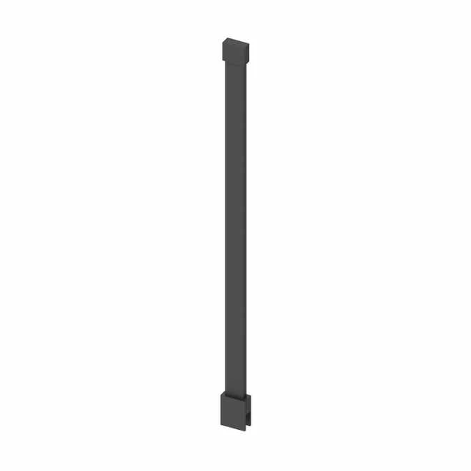 Abacus Wetroom Glass Matt Black Ceiling Support Arm 600mm 3 Abacus Wetroom Glass Matt Black Ceiling Support Arm 600mm