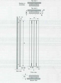 Eastbrook Guardia 1800 X 375 Matt Anthracite Vertical Radiator 18 Eastbrook Guardia 1800 X 375 Matt Anthracite Vertical Radiator -Perfect Finish Guardia Vert tech 5