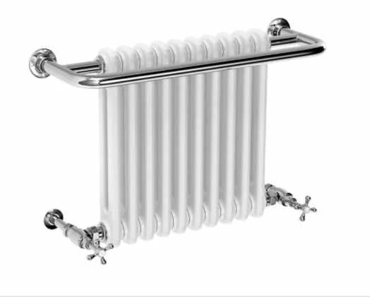 Edwardian Traditional Towel Radiator, 741 X 491, Chrome & White, Holborn London 1855 3 Edwardian Traditional Towel Radiator, 741 X 491, Chrome & White, Holborn London 1855