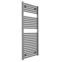 Hugo2 1652 X 400mm Towel Radiator - Lusso Grey - High Hea Output - Tissino
