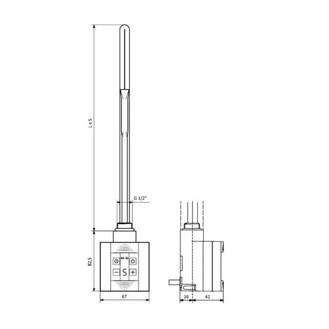 Abacus KTX 4 Blue Controller 300w Radiator Element Bluetooth - White 4 Abacus KTX 4 Blue Controller 300w Radiator Element Bluetooth - White - Image 2