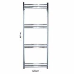 1400 X 520mm Sussex Lewes Stainless Steel Towel Rail - JIS Europe