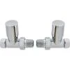 Straight Pattern Radiator Valves - Chrome -Perfect Finish Pattern Radiator Valves Chrome Straight