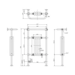 Burlington Bloomsbury Traditional Radiator 497 X 950mm -Perfect Finish R2 Bloomsbury 20210802