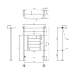 Burlington Vincent Traditional Bathroom Radiator 642 X 235 X 950mm -Perfect Finish R5 Vincent 20210802