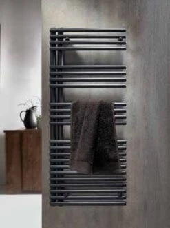 Redroom Omnia Anthracite Right Hand Towel Radiator, 1681 X 496mm