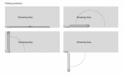 Roman Innov8 1000mm Folding Wetroom Panel 7 Roman Innov8 1000mm Folding Wetroom Panel -Perfect Finish Roman Innov8 Folding Wetroom Panel Folding Positions 1