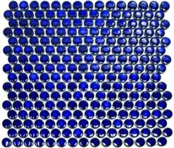 Abacus Round Blue Glass Mosaic Tile - 315 X 294mm Box Of 10 Sheets