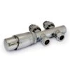 DQ Twin Star TRV Straight In Chrome Radiator Valves -Perfect Finish TWIN STAR TS C