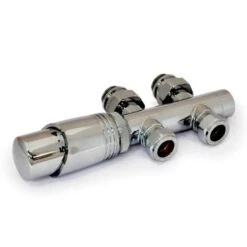 DQ Twin Star TRV Straight In Chrome Radiator Valves