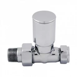 Abacus Arc Straight Radiator Valves Chrome