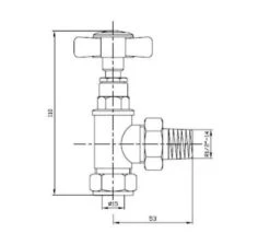 Abacus Ultima Traditional Angled Radiator Valve Chrome -Perfect Finish ULRV 40 0505 TECH rd