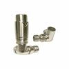 Abacus Thermostatic Angled Corner Radiator Valve Set - Brushed Nickel -Perfect Finish ULRV 45 5010 IMAGE