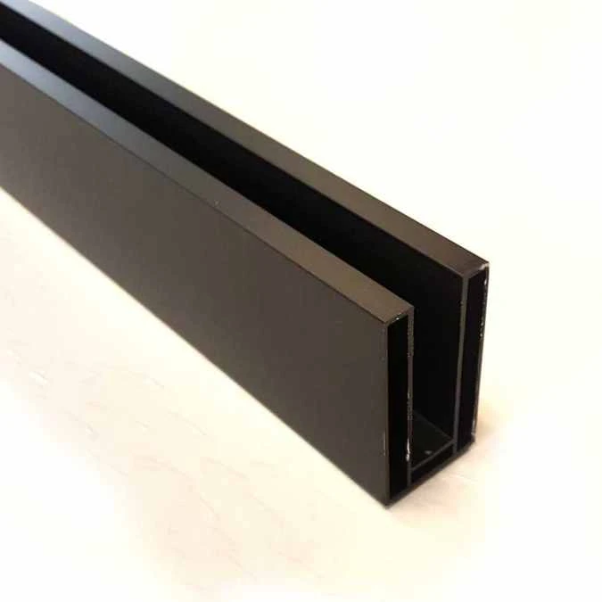 Aquadart Wetroom 10mm Glass Wall Profile & Support Arm Kit - Matt Black 3 Aquadart Wetroom 10mm Glass Wall Profile & Support Arm Kit - Matt Black