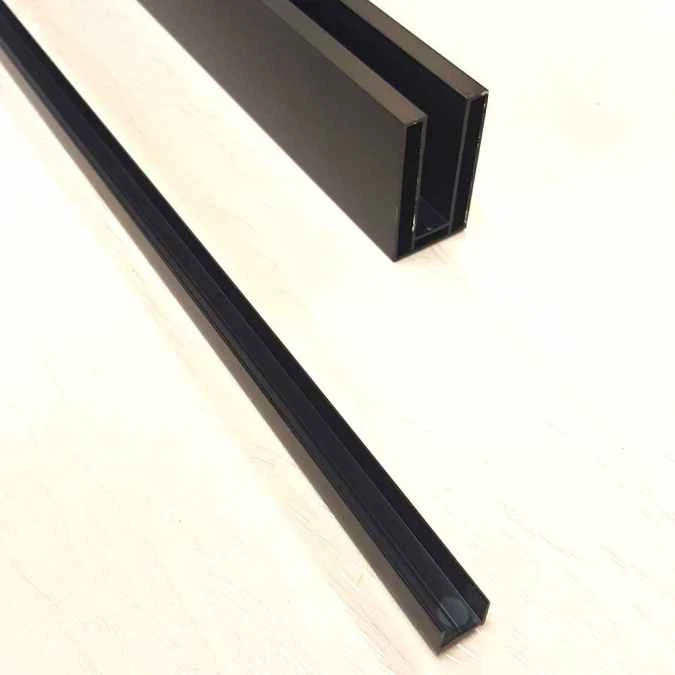 Aquadart Wetroom 10mm Glass Wall Profile & Support Arm Kit - Matt Black 4 Aquadart Wetroom 10mm Glass Wall Profile & Support Arm Kit - Matt Black - Image 2