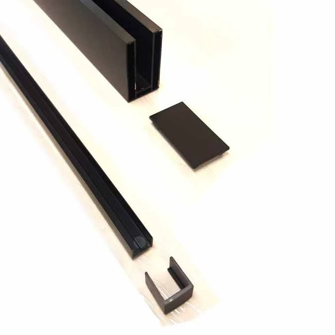 Aquadart Wetroom 10mm Glass Wall Profile & Support Arm Kit - Matt Black 5 Aquadart Wetroom 10mm Glass Wall Profile & Support Arm Kit - Matt Black - Image 3