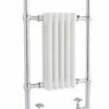 Bayswater Clifford 965 X 540mm Traditional Towel Rail - White & Chrome