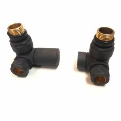 Eastbrook Corner Radiator Valves - Anthracite - Pair -Perfect Finish eb anth corner3