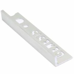 Genesis 10mm Bright Silver Aluminium Straight Edge Tile Trim 2.5m