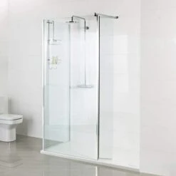 Roman Showers Select 400 Pivoting Deflector Panel 443mm Width (8mm Glass) 10 Roman Showers Select 400 Pivoting Deflector Panel 443mm Width (8mm Glass) -Perfect Finish front panel
