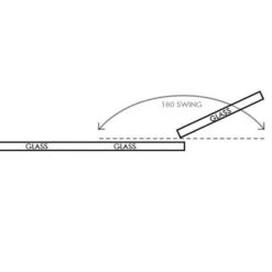 Roman Showers Select 400 Pivoting Deflector Panel 443mm Width (8mm Glass) 12 Roman Showers Select 400 Pivoting Deflector Panel 443mm Width (8mm Glass) -Perfect Finish glassswing roman1
