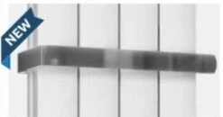 Eastbrook Guardia 1800 X 470 Matt White Vertical Radiator -Perfect Finish guardia chr towelhanger 2