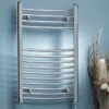 K-Rad Electric Only Towel Warmer - Chrome - Curved - 800 X 500 2 K-Rad Electric Only Towel Warmer - Chrome - Curved - 800 X 500 -Perfect Finish k rail electric main curved 2