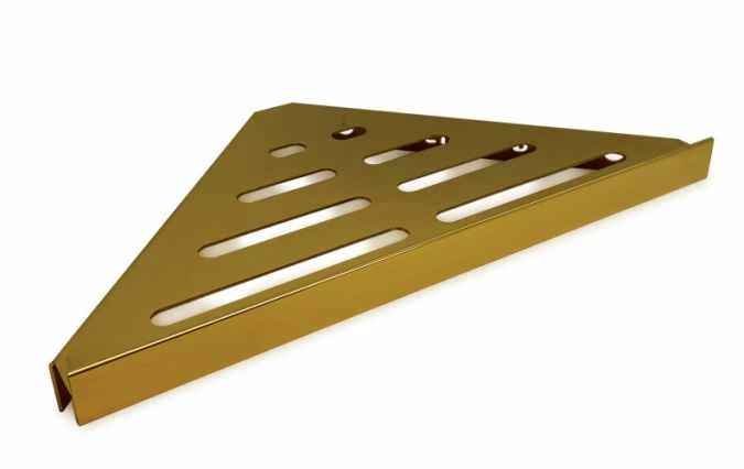 Genesis Gold Stainless Steel Reversible Shower Shelf - Tile-able 3 Genesis Gold Stainless Steel Reversible Shower Shelf - Tile-able