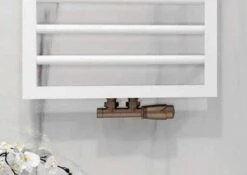 Abacus Metro Bathroom Towel Rail - 1655 X 500mm - Matt White -Perfect Finish matt white brushed bronze main 1