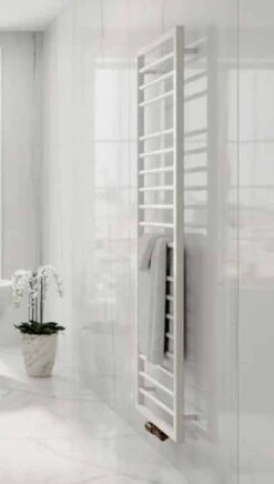 Abacus Metro Bathroom Towel Rail - 655 X 450mm - Matt White -Perfect Finish matt white brushed bronze main 2 2