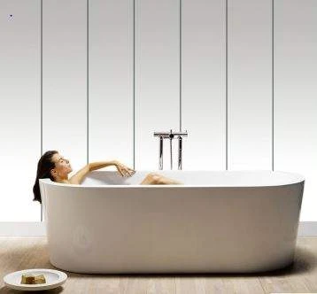 Neptune 200 Moderna White & Chrome Flat Panel - PVC Plastic Wall & Ceiling Cladding - 2.6m - 5 Pack 7 Neptune 200 Moderna White & Chrome Flat Panel - PVC Plastic Wall & Ceiling Cladding - 2.6m - 5 Pack - Image 5