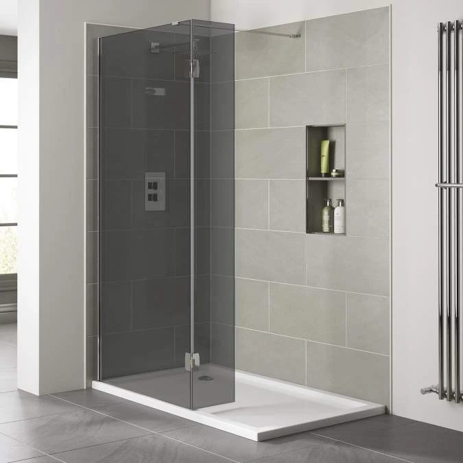 Prestige2 700mm Smoked Wetroom Shower Screen 10mm Glass, Frontline Bathrooms 4 Prestige2 700mm Smoked Wetroom Shower Screen 10mm Glass, Frontline Bathrooms - Image 2