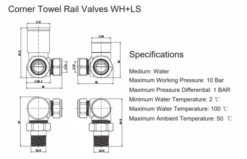 Abacus Ultima Corner Radiator Valve Set - Chrome -Perfect Finish ulrv 45 0505 tech