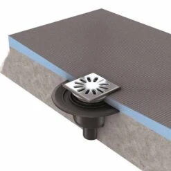 Wedi Fundo Ligno Floor Level Shower Tray Central Drain - 1200 X 1200mm 18 Wedi Fundo Ligno Floor Level Shower Tray Central Drain - 1200 X 1200mm -Perfect Finish vertical waste 3 14