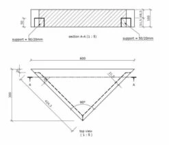 Wedi Sanoasa Tileable Corner Seat - 800 X 400 X 100mm -Perfect Finish wedi sanoasa 600mm tech