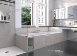 Wedi 1200 X 2500mm Top Wall Shower Panel - Stone Grey -Perfect Finish wedi top wall grey eg 1