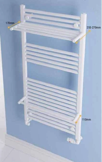 Haddenham Matt White Towel Rail 1200 X 600mm - Eastbrook 4 Haddenham Matt White Towel Rail 1200 X 600mm - Eastbrook - Image 2