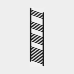 Eastbrook Wingrave 1600 X 400 Matt Black Towel Radiator -Perfect Finish wingrave matt black straight 1600 x
